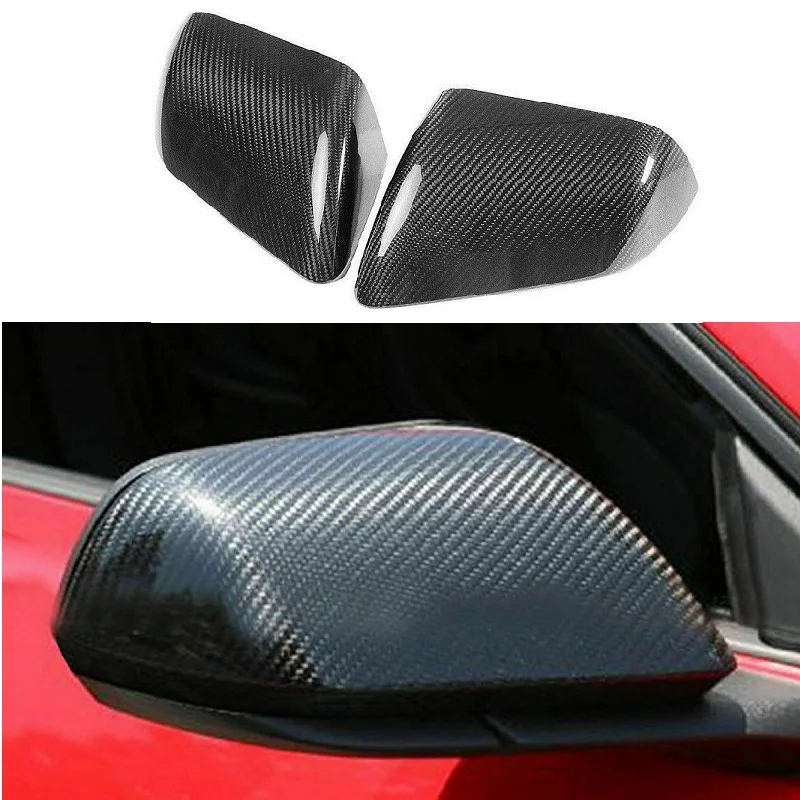 

Fit For Ford Mustang Real Carbon Fiber Car Mirror Cover Cap With/Without LED Signal 2015-2018