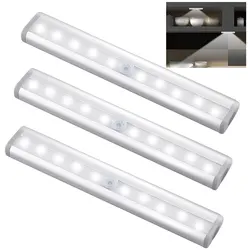 PIR Motion Sensor LED Cabinet Light 6 /10 leds Automatic Sensor Wardrobe Closet Lights Drawer Night Light Lamp for Indoor