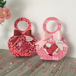 KLJUYP uchwyt na cukierki z kokardą wykrojniki do metalu papier do notatnika Craft dekoracje umiera scrapbooking