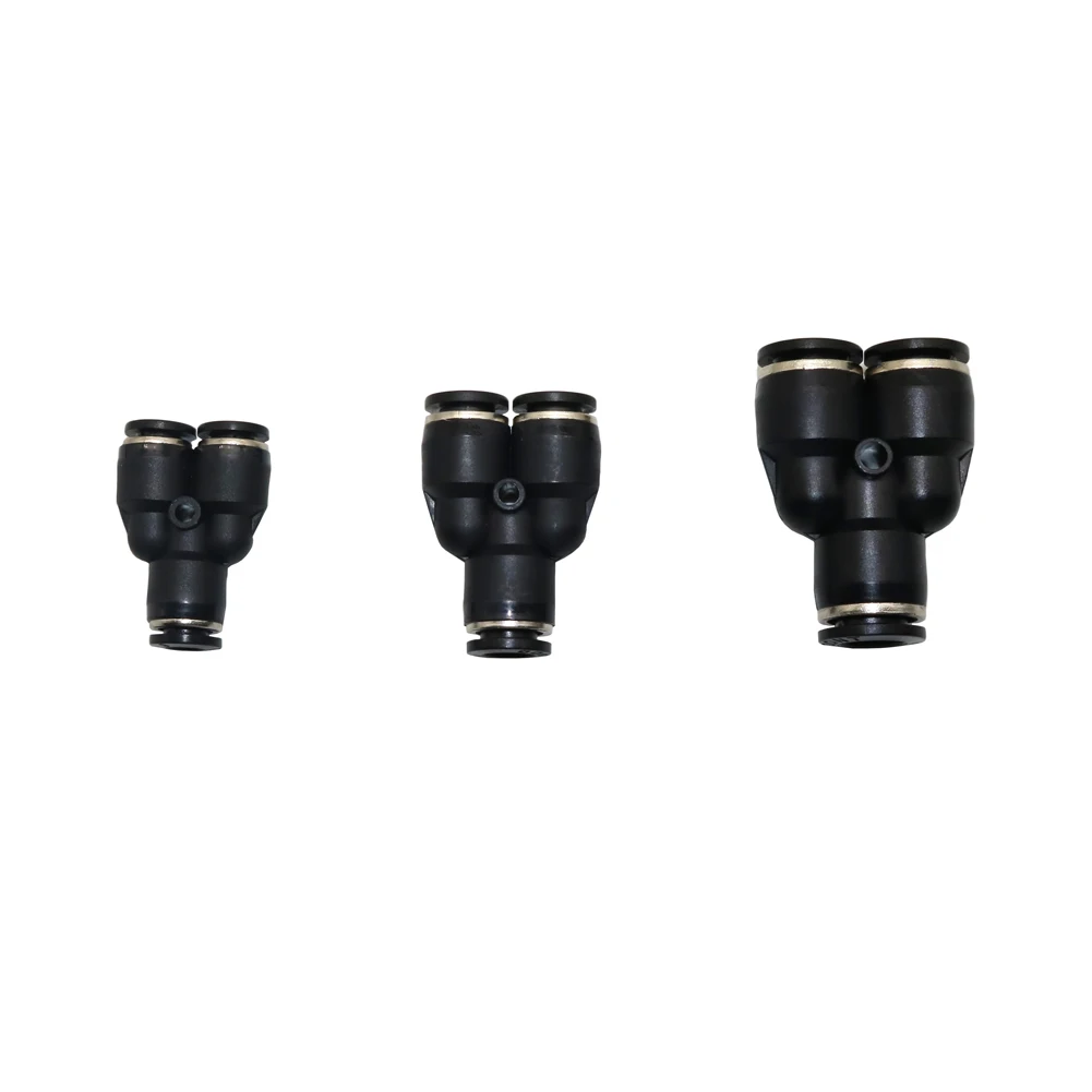 

5pcs 6mm/8mm/10mm Y-type Quick Connector Pneumatic Connector Trachea Hose Quick Connector Garden Irrigation Accessories