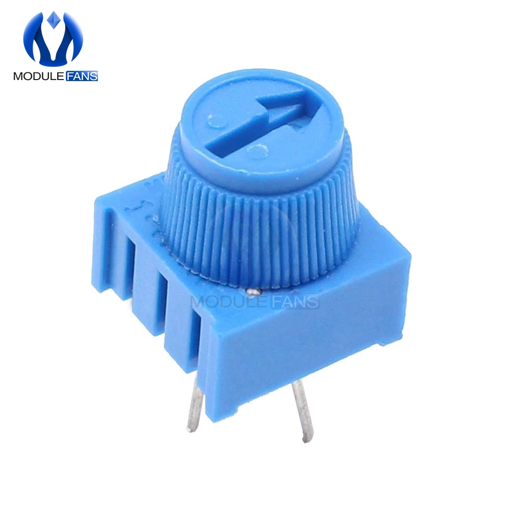 10PCS Potentiometer Resistor 10K Ohm Single Turn Breadboard Trim Potentiometer With Knob for Arduino Trimpot