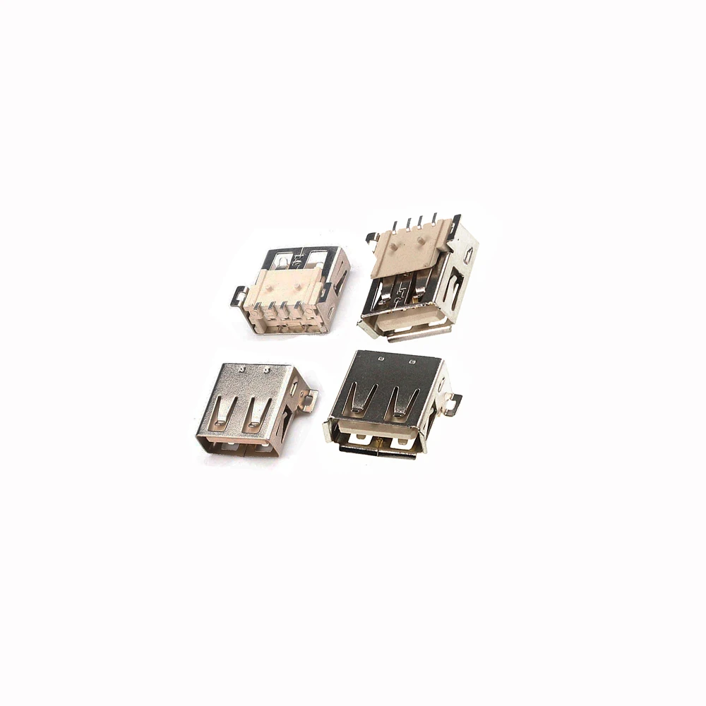 10Pcs/LOT USB Type A Standard Port Female Solder Jacks Connector PCB Socket USB-A Type SMT 4Pin SMD