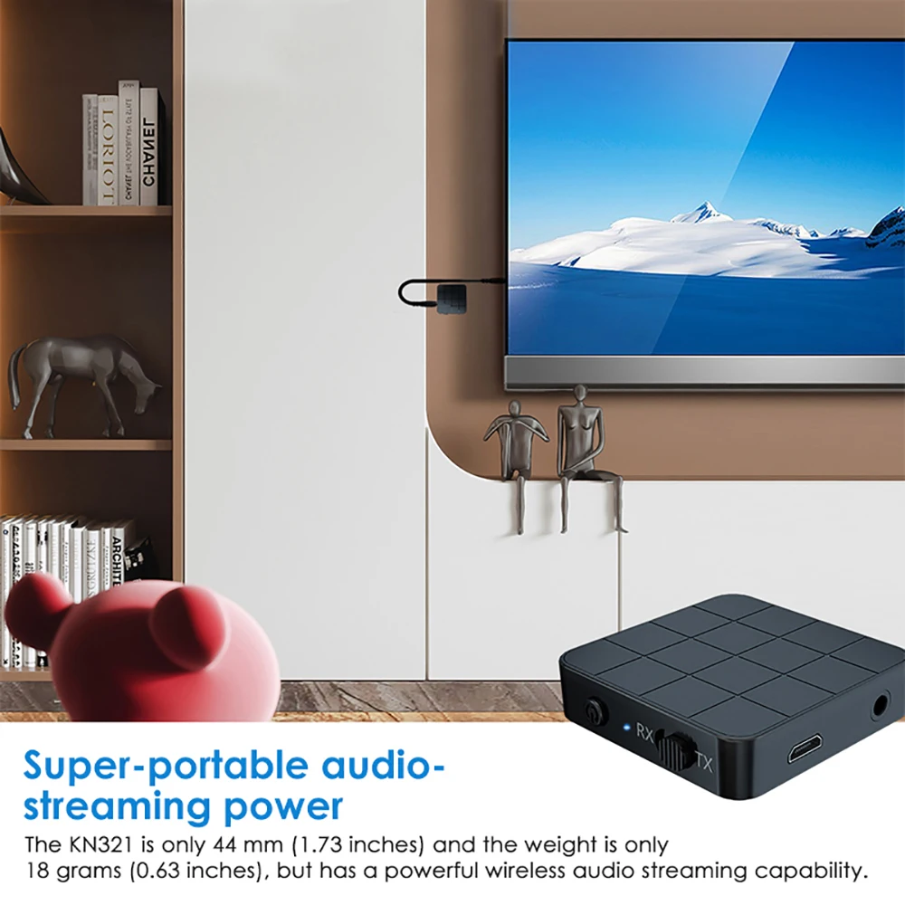 2 في 1 بلوتوث 5.0 جهاز إرسال سمعي استقبال 3.5 مللي متر محول لاسلكي الموسيقى ستيريو الصوت دونغل ل TV سيارة/المنزل مكبرات الصوت الصوت