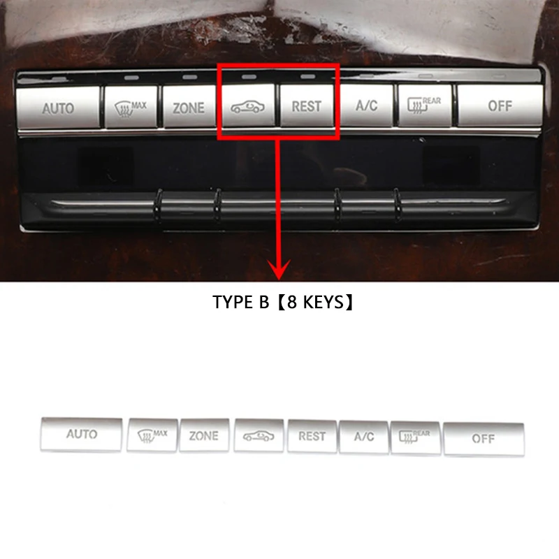 Pulsanti del climatizzatore della Console dell'automobile rivestimento decorativo della copertura per Benz classe E W212 C207 2009-2015 accessori interni