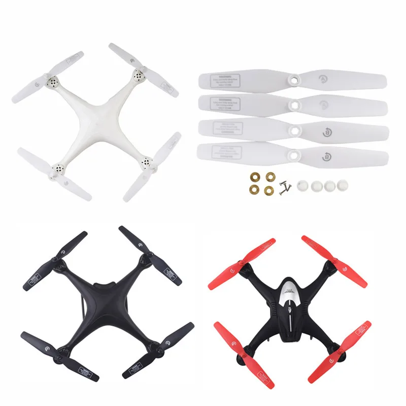 12PCS Propeller For SJRC S20W S30W T18 H301S T25 HS110D HS110G HS120D Aerial Quadcopter, RC Drone Blades White