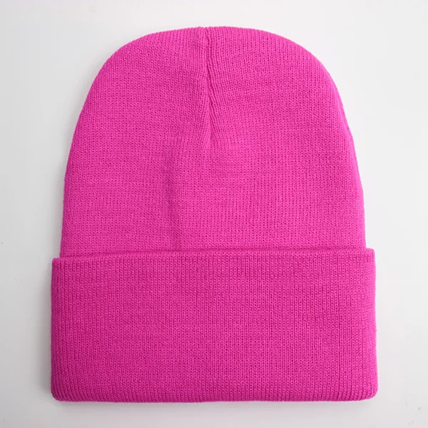 Solid Unisex Beanie Autumn Winter Wool Blends Soft Warm Knitted Cap Men Women SkullCap Hats Gorro Ski Caps 24 Colors Beanies, image 25