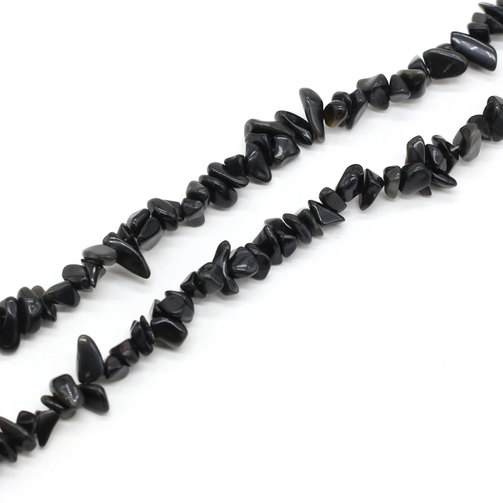 Natural Semi-precious Stones Beads Black tourmaline Crafts Making DIY Necklace Bracelet Jewelry Accessories Gift