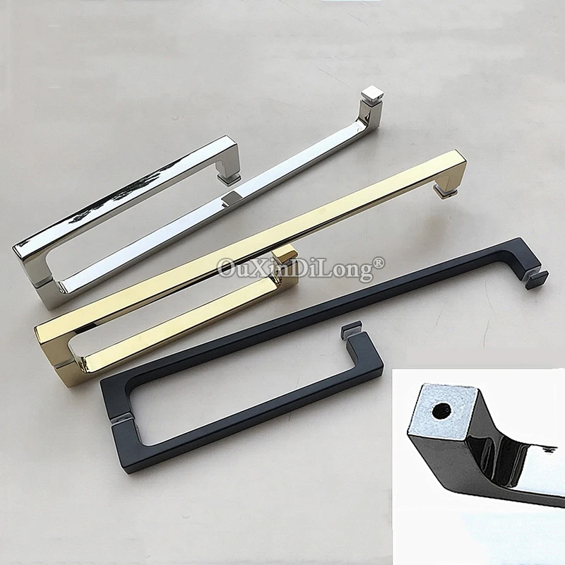 

1PCS Extremely Narrow 304 Stainless Steel Glass Door Handle Bathroom Sliding Door Push Pull Pitch 225*425mm Brushed Gold GF236