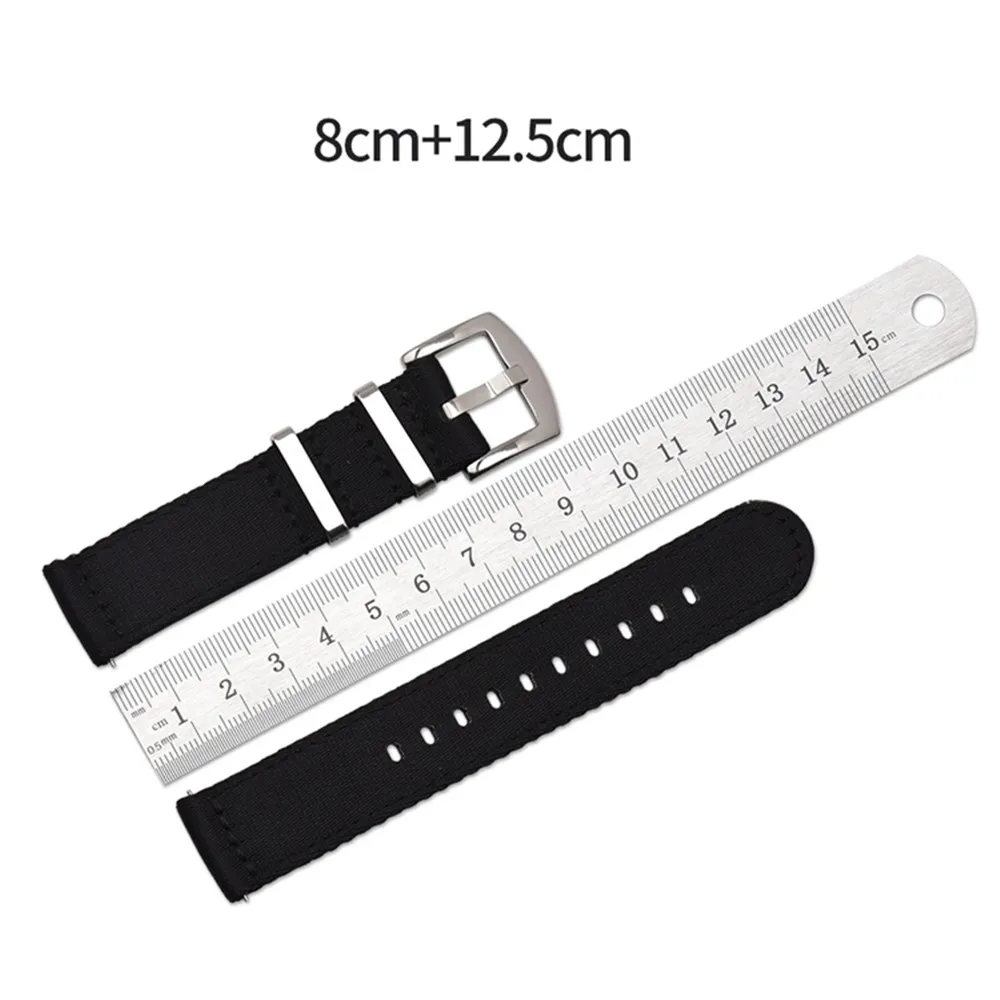 18mm 20mm 22mm 24mm Nylon Canvas Watch Band for Samsung Galaxy Watch 5 4 42mm 46mm Active 2 Gear S3 Amazfit GTR Bracelet Strap