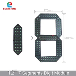 12 inch 7-segment buiten waterdicht digitaal nummerbord voor LED-tankstation Elektronische brandstof Prijstijd en temperatuurbord