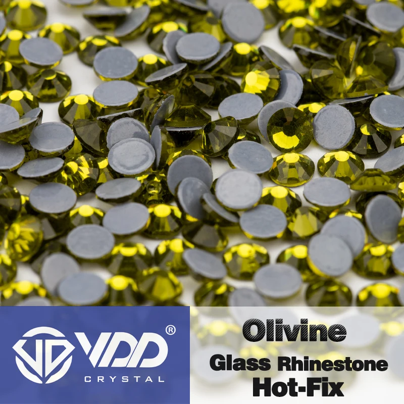VDD Mehrfarbiger SS6-SS30 Glaskristall Hot Fix Strasssteine Flatback Eisen auf Steine für DIY Nail Art Stoff Kleidung Dekoration