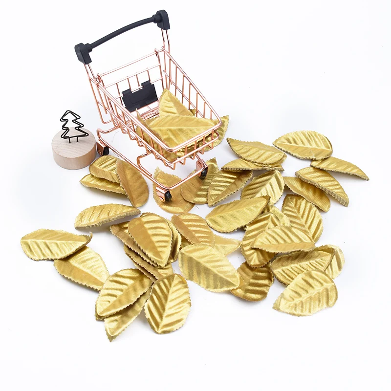100/200 Stück Seide Rosen Blatt Gold Blätter künstliche Pflanzen dekorative Blume Weihnachts girlande DIY Geschenk nach Hause Hochzeits dekor – Detail 15