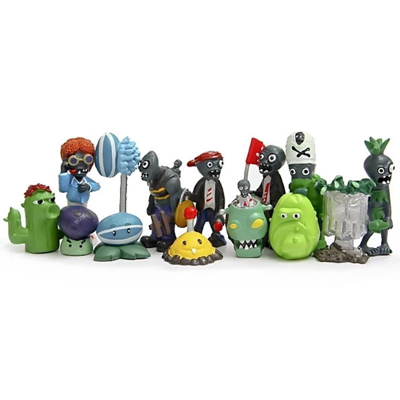 Figuras de acción de Plants vs Zombies, juguetes PVZ, Peashooter, Catus, Nut Hat, Zombies, PVC, regalos para niños, 40 unidades por lote