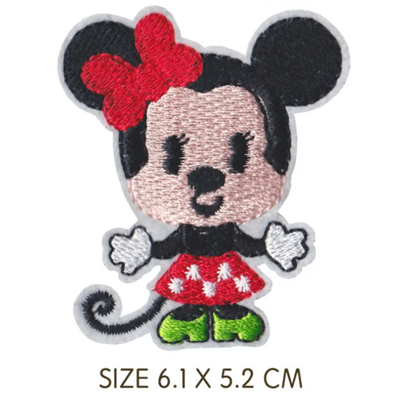 Minnie Mouse toppe da stiro Disney Hot Mickey trasferimenti abbigliamento Patch cartone animato fai da te cucito vestiti borsa Decration Sticker