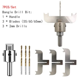 Premium Armreif Bohrer Hartmetall Klingen griff Bohrer Holzbearbeitung Fräsen Cutter Form Werkzeug 55/60/65mm