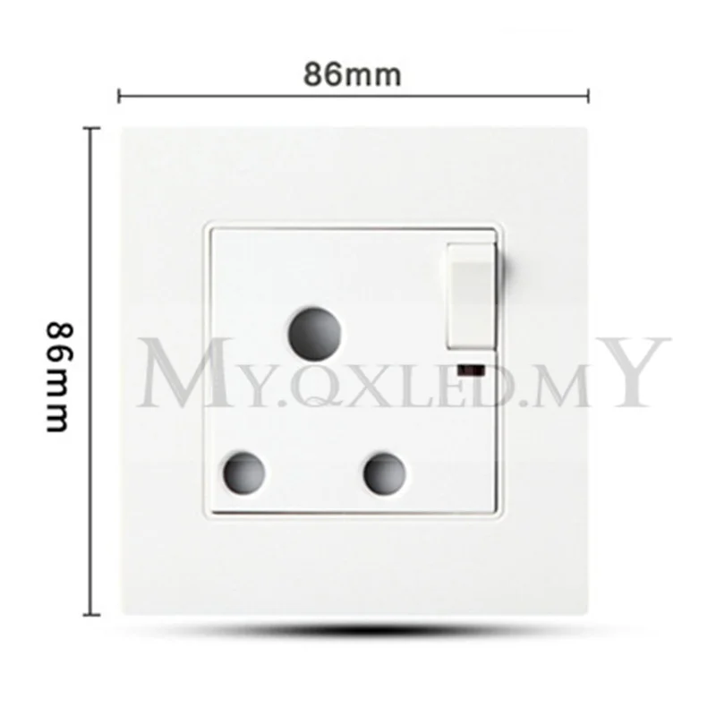 Model 86 PC Panel Large South Non-Standard Three Round Hole Power Wall Socket 15a British Socket With Light Switch