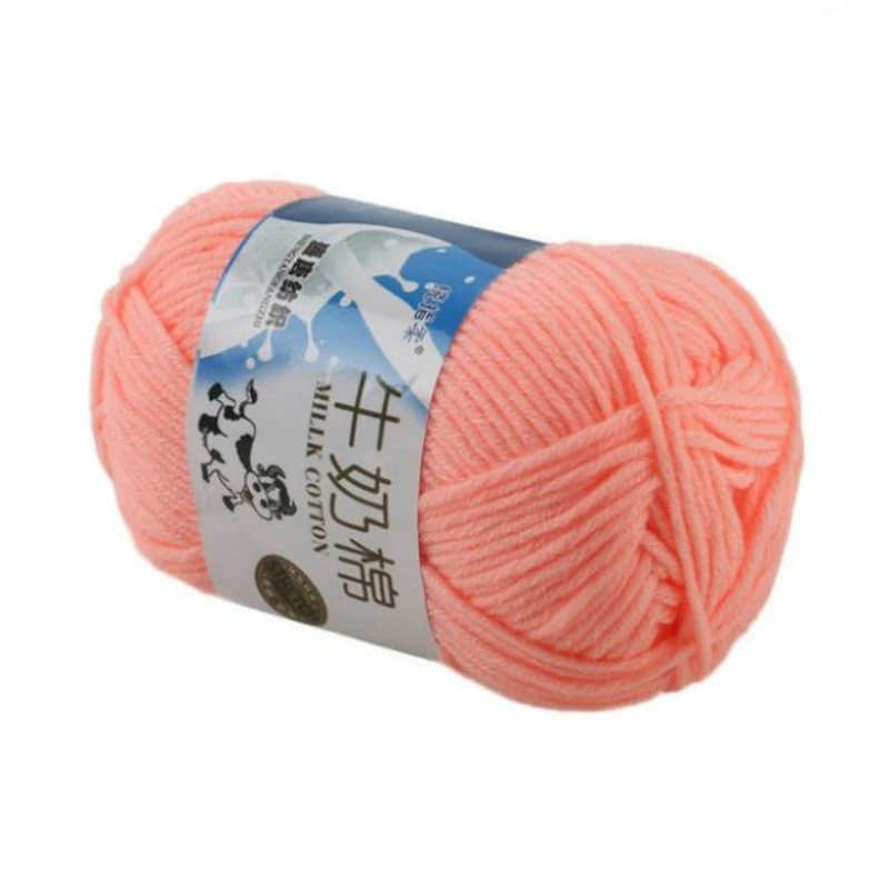 50g(125m)/ball Soft Worsted Knitting Baby Yarn Anti Pilling Milk Cotton Acrylic Crochet Yarn for Knitting Sweater Scarf Hat