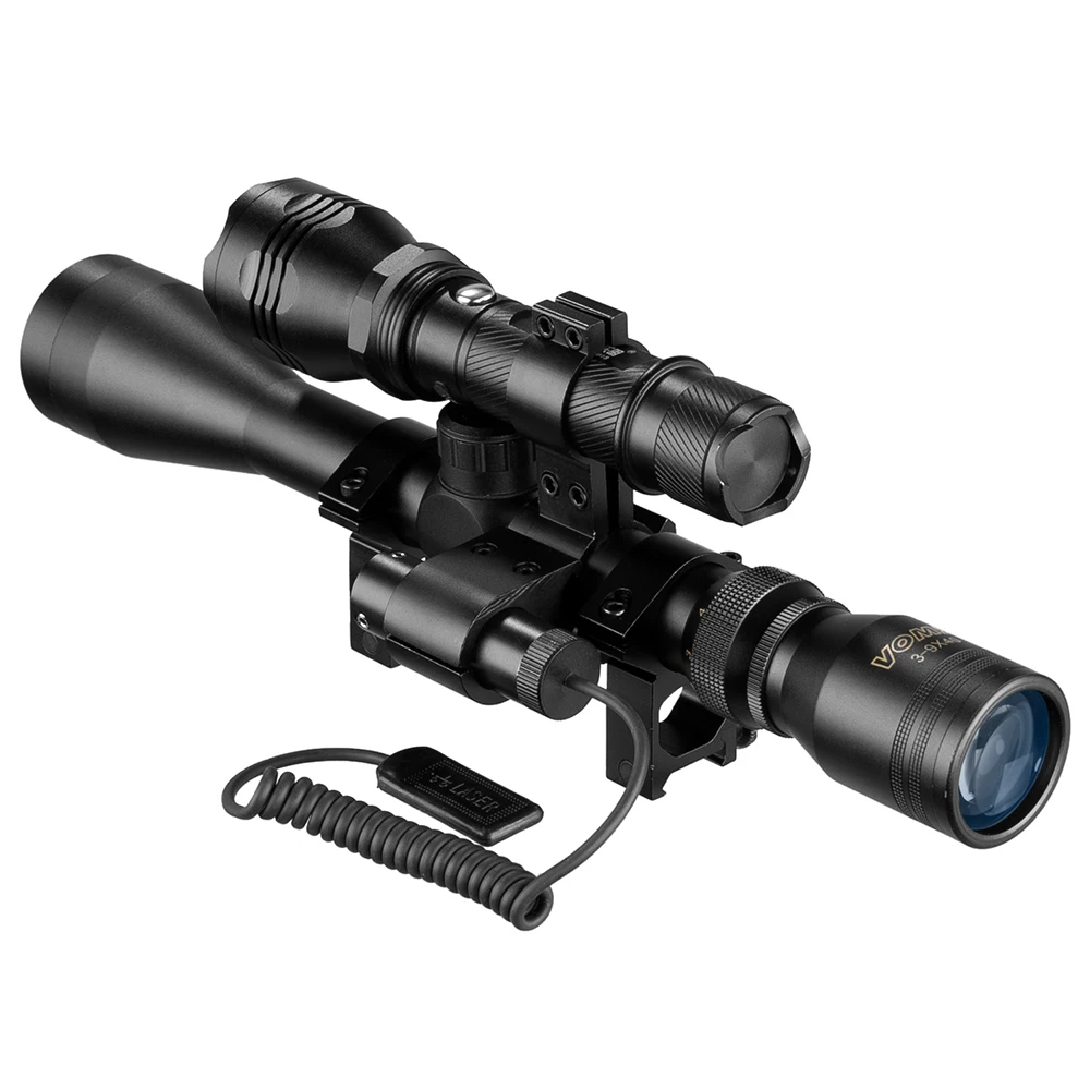 Imagem -05 - Vomz-riflescope com Lanterna Laser 3-9x40 Âmbito Telêmetro Caça Retículo Deer Air Rifle Besta Mil Dot Tático