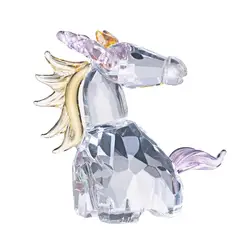 Crystal Unicorn Figurines Collectible Blown Glass Animal Statue Decoration Ornament For Home Office Table