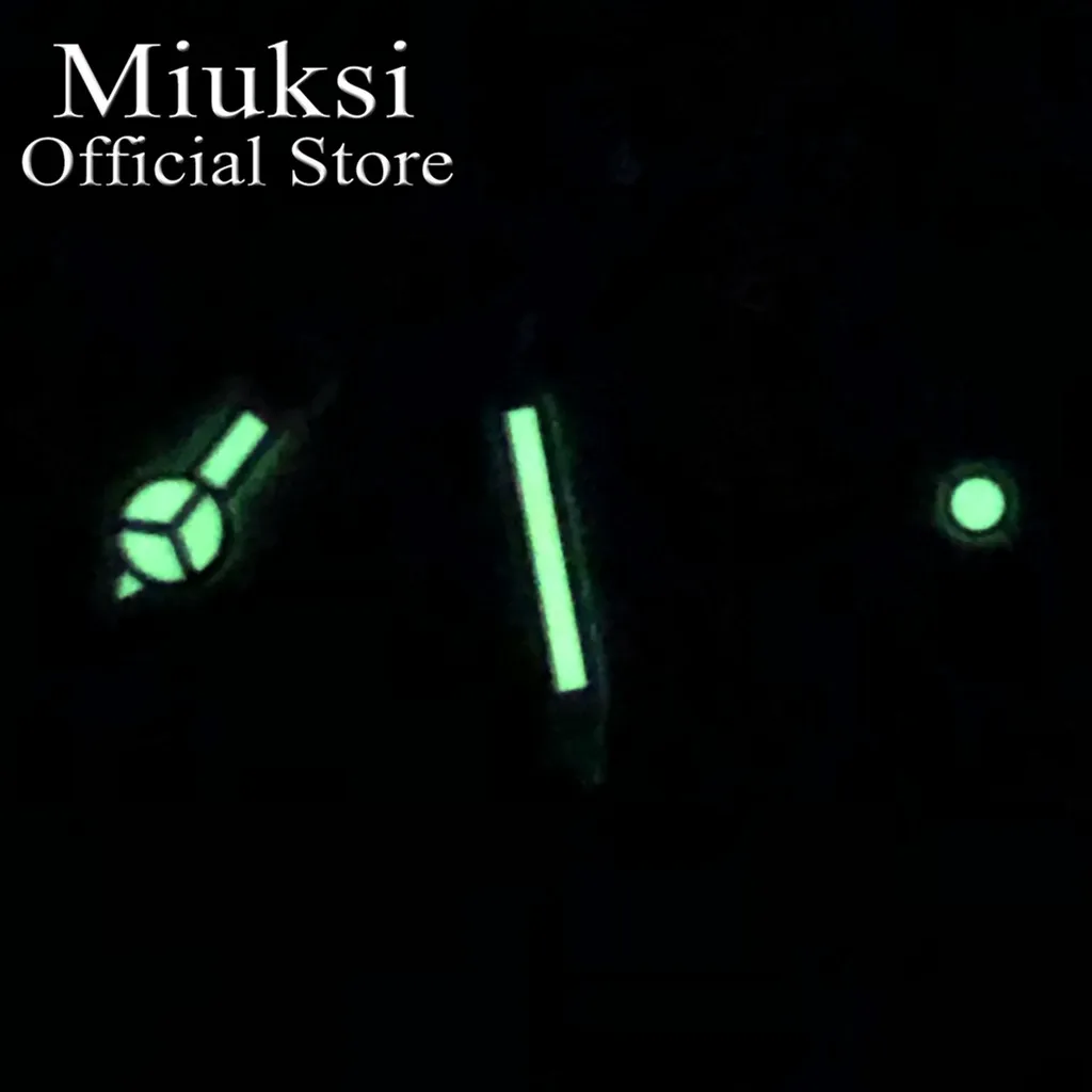 Miuksi silver yellow watch hands green luminous fit NH35 NH36 ETA2824 2836 Miyota8215 8205 Mingzhu DG2813 3804 PT5000 movement