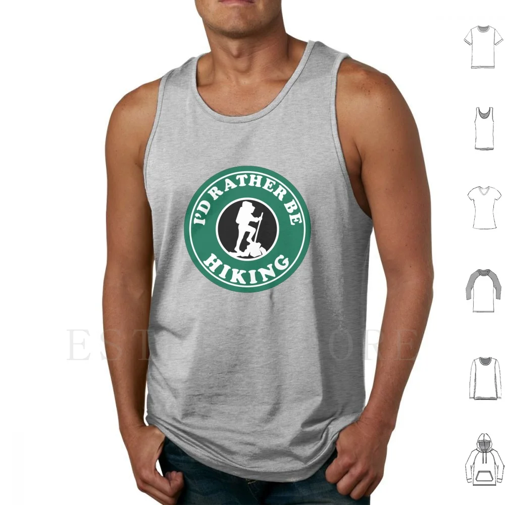 Hiking I'd Rather Be Hiking Boots Hike Hiker Mountains Id Geocaching 2 Tank Tops Vest Hiking Id Rather Mountain Mountain