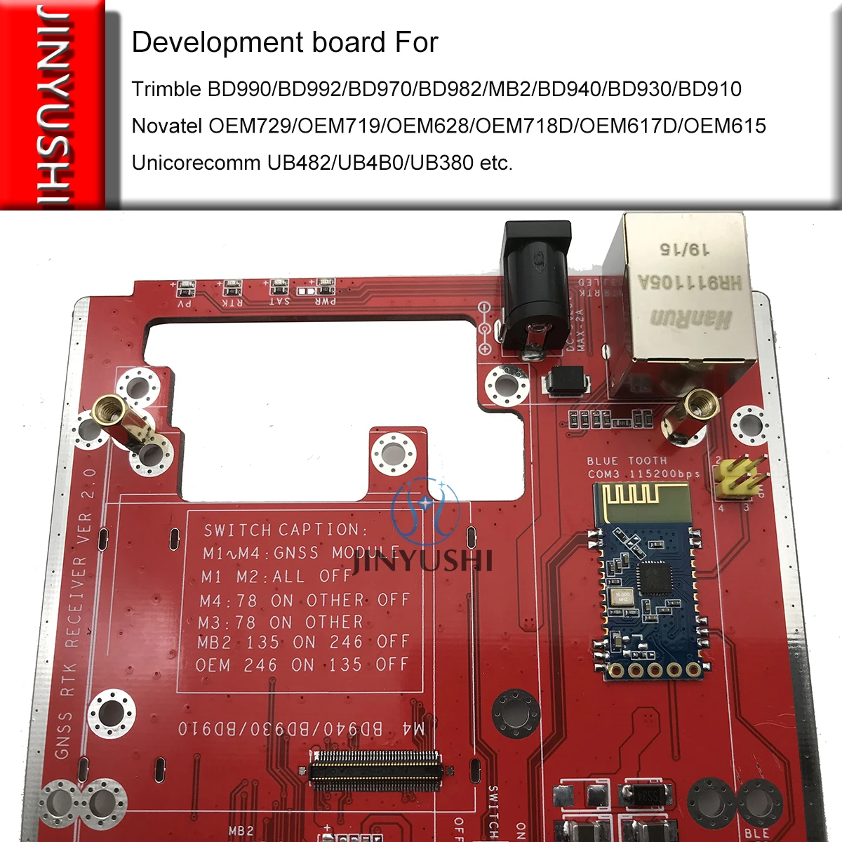 Imagem -02 - Placa de Desenvolvimento com Bluetooth Evb Evk Placa Base para Gps Rtk Gnss Trimble Bd970 Bd982 Alta Qualidade