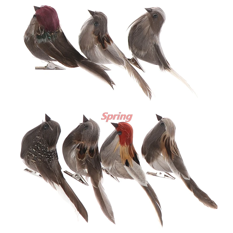 1Pcs Randomly DIY Artificial Bird Foam Vivid Feather Mini Tit Crafts Bird Simulation Model For Family Store Garden Decoration