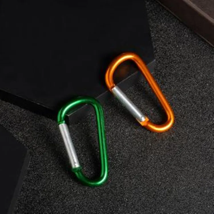 10PCS Aluminum Carabiner Key Chain Clip Outdoor Camping Keyring Snap Hook Water Bottle Buckle Travel Kit Climbing Accessories