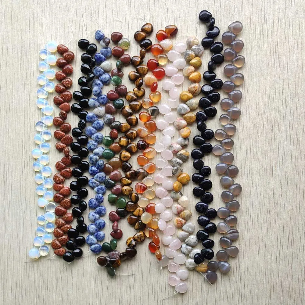 

Fashion natural stone drop spacer beads 10X12mm for jewelry accessories making wholesale 65pcs/lot free shipping