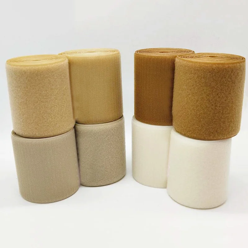 10cm Width Khaki nylon no self adhesive tape hook loop fastener tape sewing Accessories sticker strip clothing stick tape