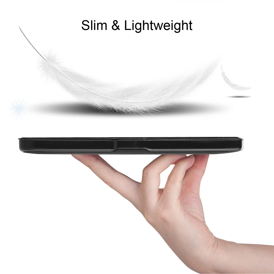 Mtt-capa de couro ecológico kobo, tela hd, 6 polegadas, proteção para e-book e-reader, 2018 '', capa inteligente, modo de repouso/despertar automático