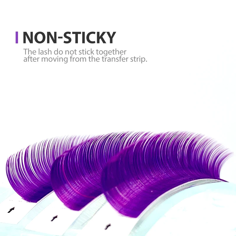 NATUHANA Lashes Wholesale Colored Eyelash Extension Individual Mink Colorful False Eyelashes Rainbow Silk Fake for Makeup tools