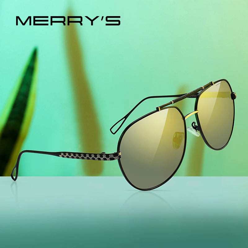 

MERRYS DESIGN Men Classic Pilot Sunglasses Polarized Sunglasses For Driving Fishing UV400 Protection S8455N