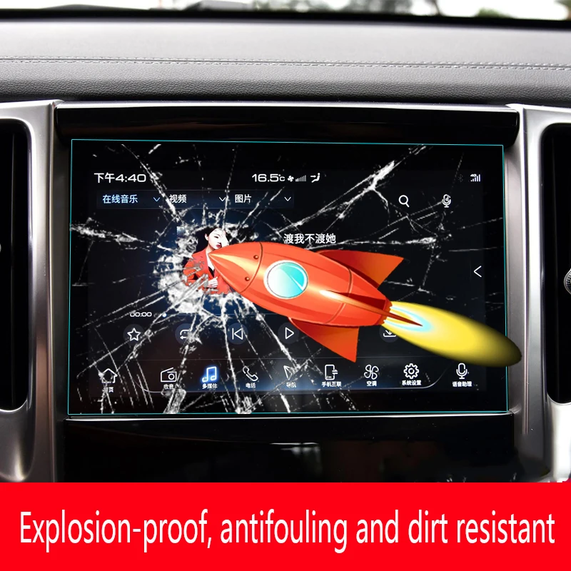 For Haval Great Wall Poer Pao GWM Ute Cannon 2019-2020 Automobile GPS navigation screen tempered glass protective film