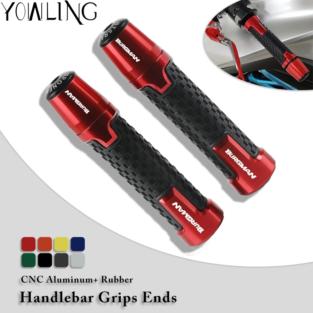 

7/8''22mm Motorcycle Accessories handlebar grip ends handle bar grips For SUZUKI BURGMAN 650 400 125 200 AN650 AN400 AN125 AN200