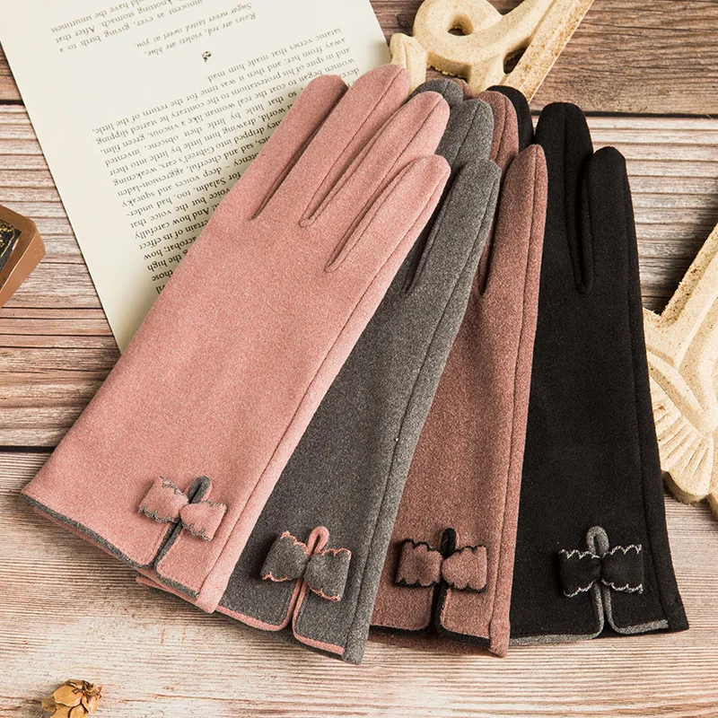 Women's Winter Warm Gloves Lightweight Fleece-Lined Driving Gloves Leather Gloves Fingerless  Fashion Gloves Women