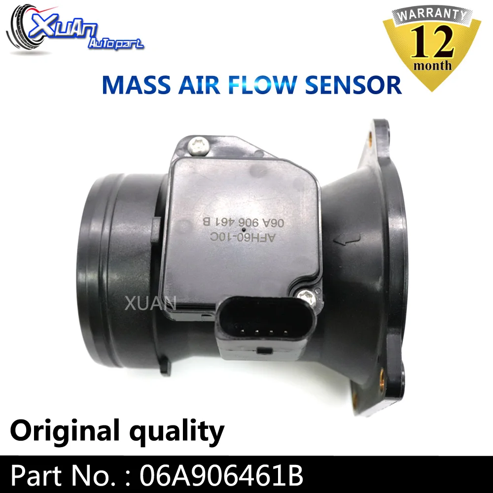 

XUAN MAF MASS AIR FLOW METER SENSOR 06A906461B For Volkswagen Beetle BORA GOLF PASSAT POLO TRANSPORTER