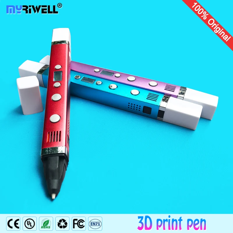 Imagem -03 - Myriwell-caneta Mágica 3d com 200 Metros de Filamento Pla 20 Cores de 10 m Impressão 3d Melhor Presente para Crianças Suppo Caneta 3d