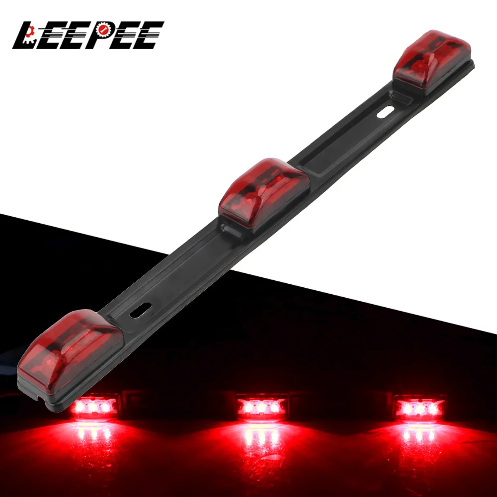 Red LED Brake Tail Lights Side Marker Lamp Signal Taillights For Pickup Truck Trailer RV 12V Car DRL Bar Automotive Accessories