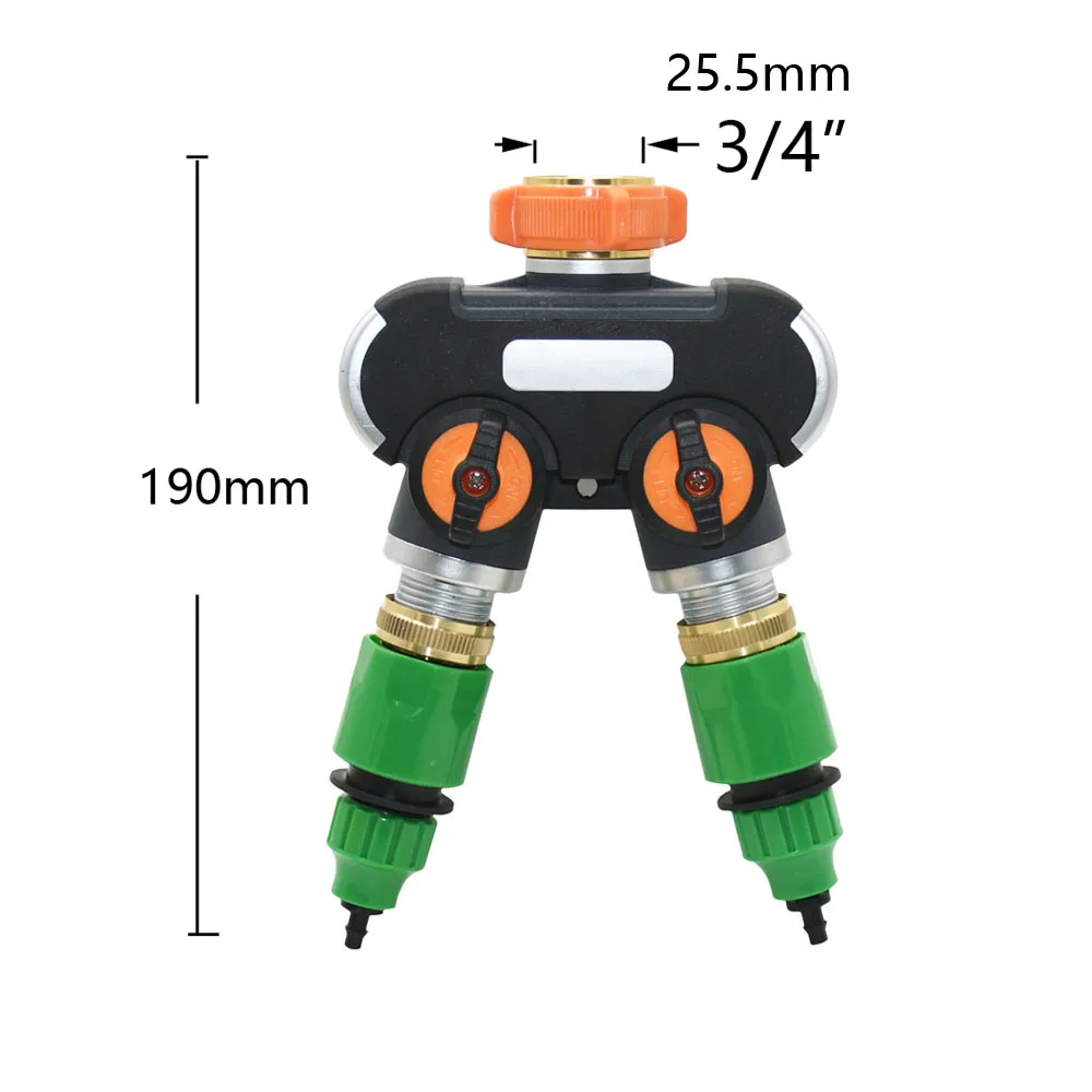 1/2/4 Way kran ogrodowy z mosiądzu z tworzywa sztucznego 4/7mm 8/11mm wąż ogrodowy Splitter Y typu podlewania złącze dystrybutora w celu uzyskania