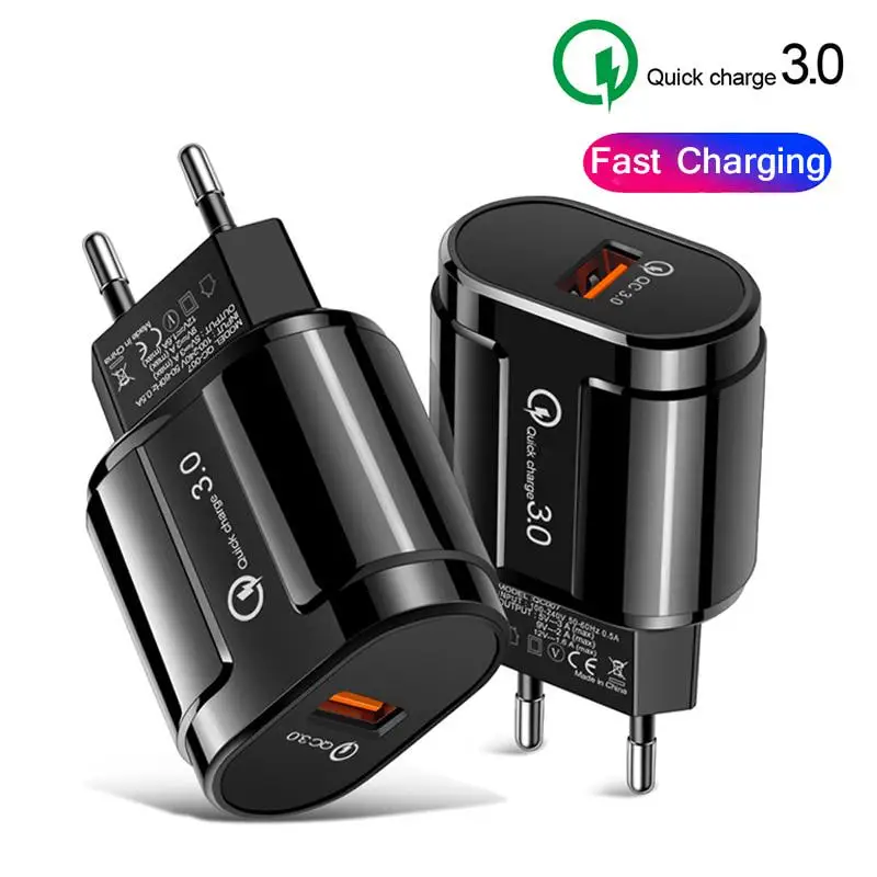 18W 3A Phones Charger Quick Charge 3.0 For xiaomi iphone 12 pro Wall Mobile Phone Adapter For iphone12 Samsung s10 usb charger