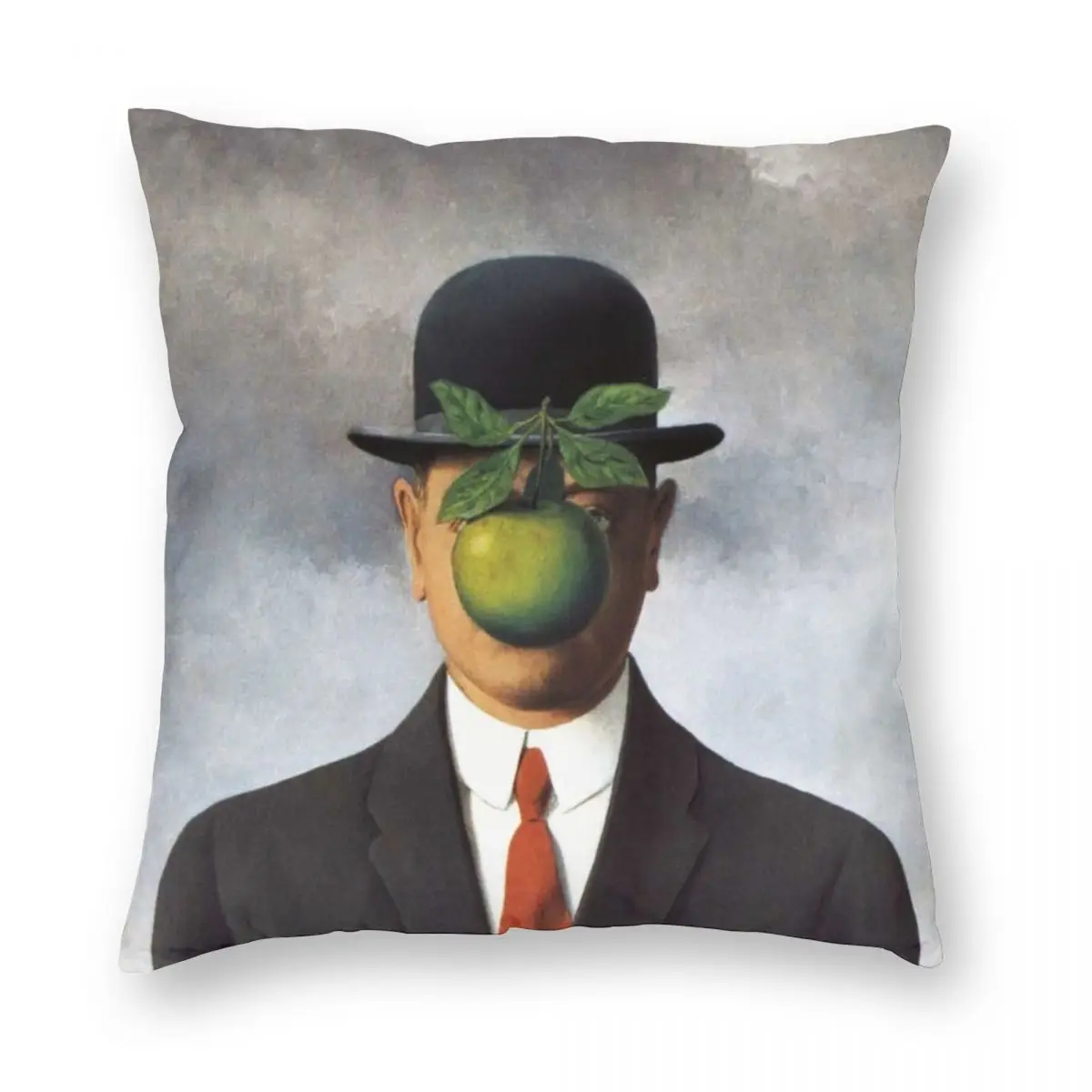 

Rene Magritte The Son Of Man Pillowcase Polyester Linen Velvet Pattern Zip Decor Home Cushion Cover