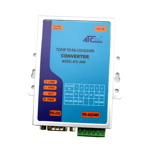 Convertidor de grado Industrial TCP/IP a RS-232/422/485, ATC-3000