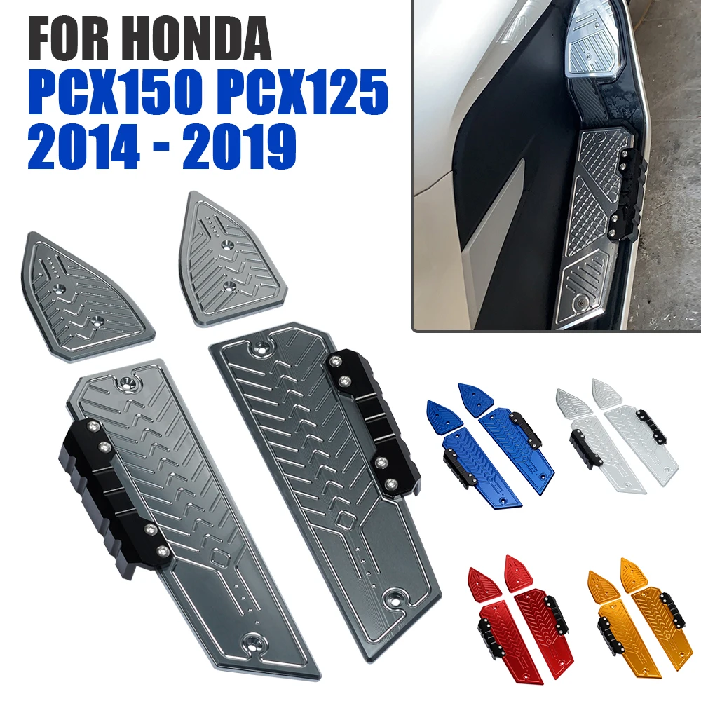 

Motorcycle Footrest Foot Pad For Honda PCX150 PCX125 PCX 150 125 2014 - 2019 Front Rear Pedal Footboard Plate Footpad Step Cover