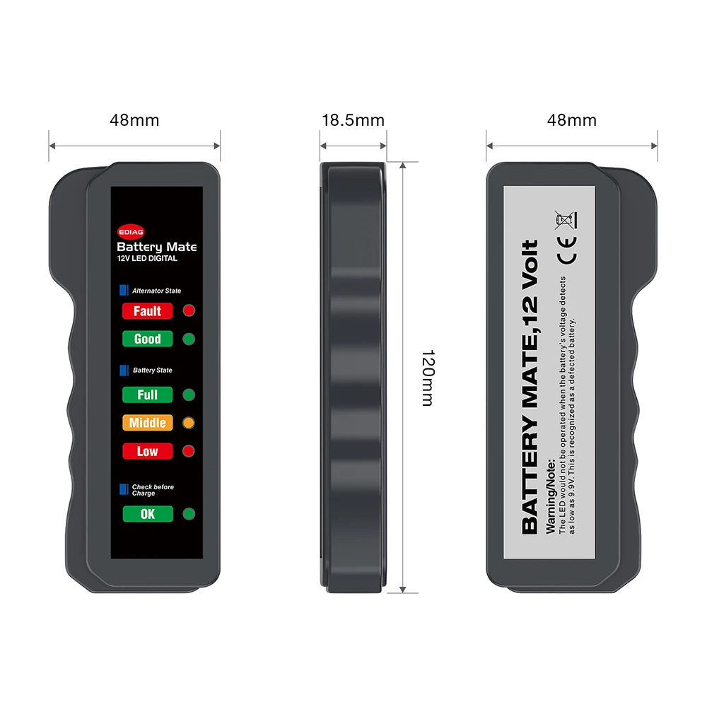 BM310 BM320 Mini 12V Car Battery Mate Tester Auto Checker Alternator State Digital LED Lights Display Diagnostic Tool