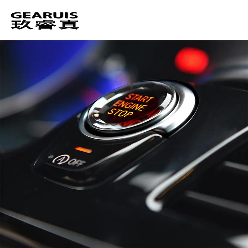 Car styling ENGINE START STOP switch buttons Stickers For BMW 5 6 7 Series 6GT G32 G30 G38 X3 X4 G01 G02 G08 G11 G12 Accessories