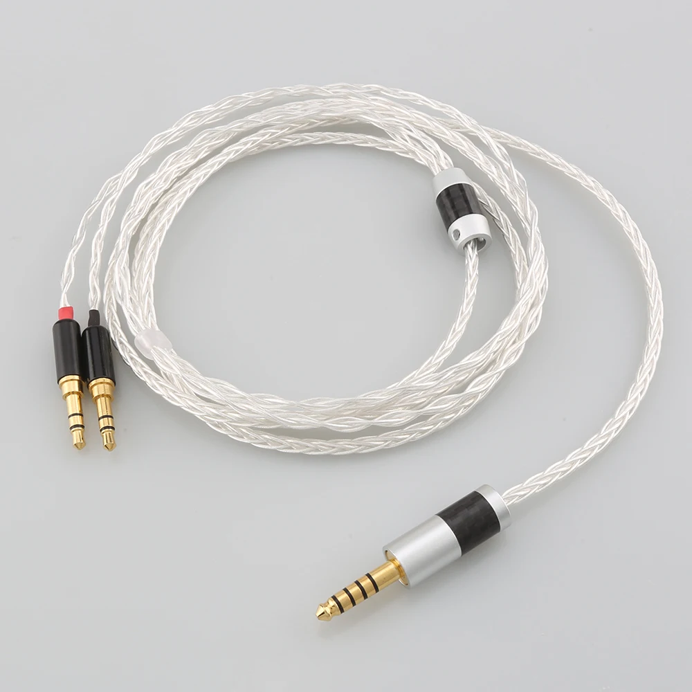 New HIFI 8Cores 7N OCC Silver Plated Balanced Headphone Upgrade Cord Cable For Hifiman SUNDARA he400i he400s HE560 2x3.5mm