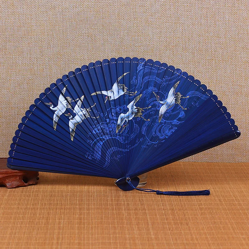 Small Lady Folding Fan Ventilador Chinese Vintage Folding Bamboo Fan Japanese Women Bamboo Hand Fan Portable Abanicos Para Boda