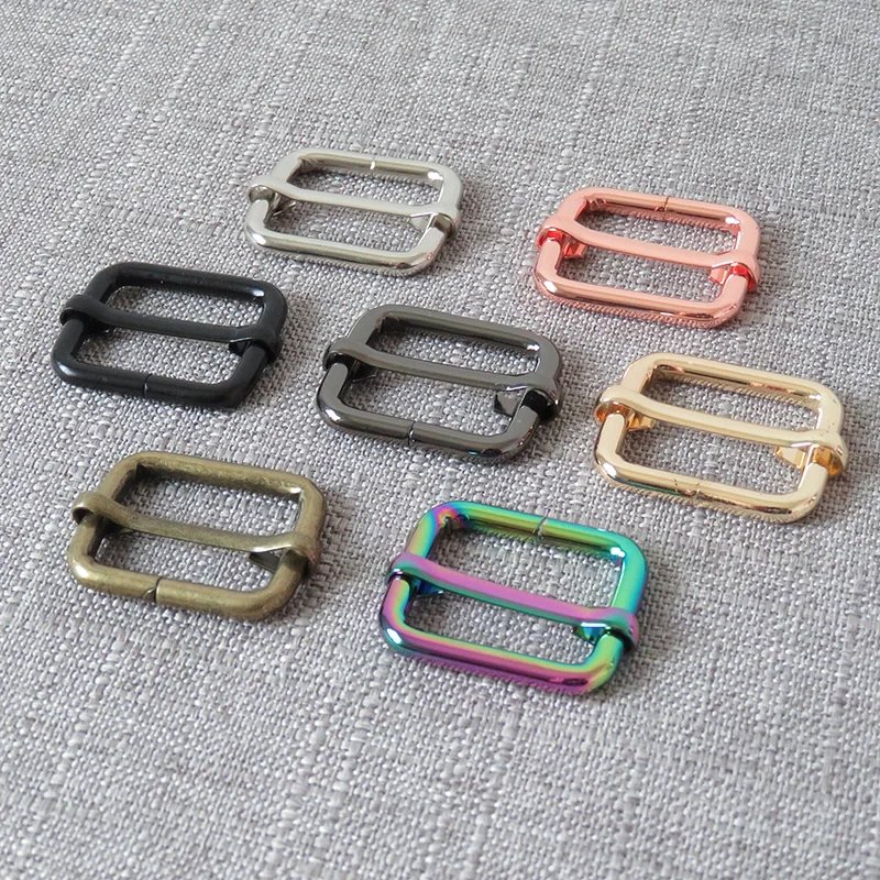 50Pcs Wholesale 25mm Metal Adjuster Slider Rucksack Bag Handbag Dog Collar Leather Sewing Accessory Straps Belt Buckle Hardware