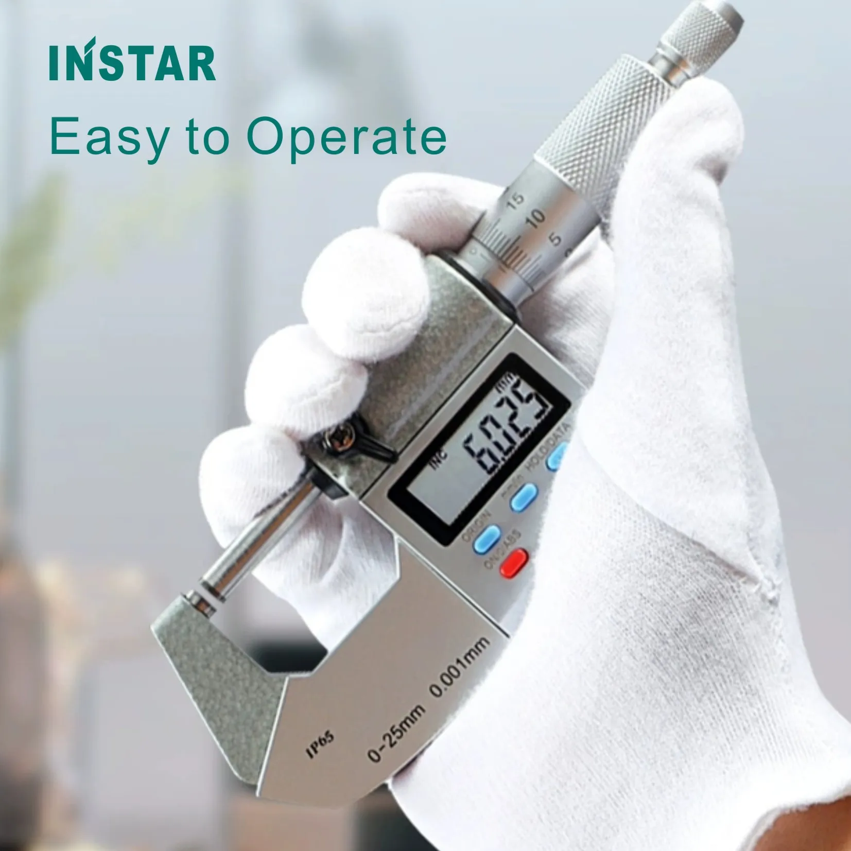 INSTAR Micron Digital Micometer IP65 Outside 0-25mm Industrial Quality DIN863 Standard 25-50mm 0.001mm Electronic Gauge